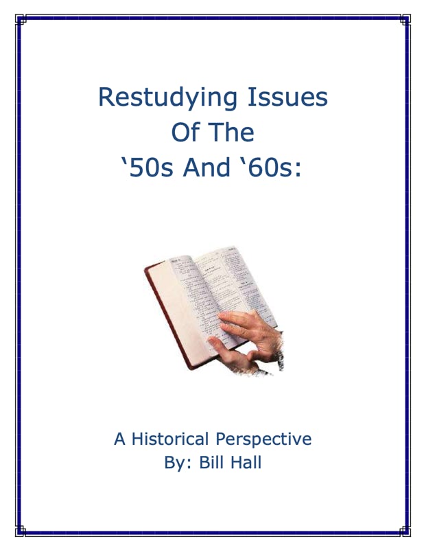 This is not intended to be an exhaustive study of the problems that created so much division during the `50s and '60s. It is an effort to help people see the real issue in each of the controversies discussed, to briefly point out some of the arguments presented on both sides of the issues, and to do so in a fair and respectful way.